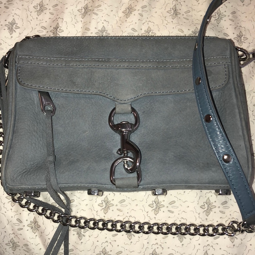 Rebecca Minkoff Mini Mac in dusty blue